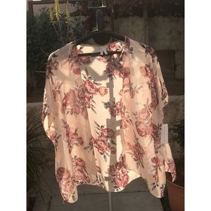 NWT Floral Print Kimono